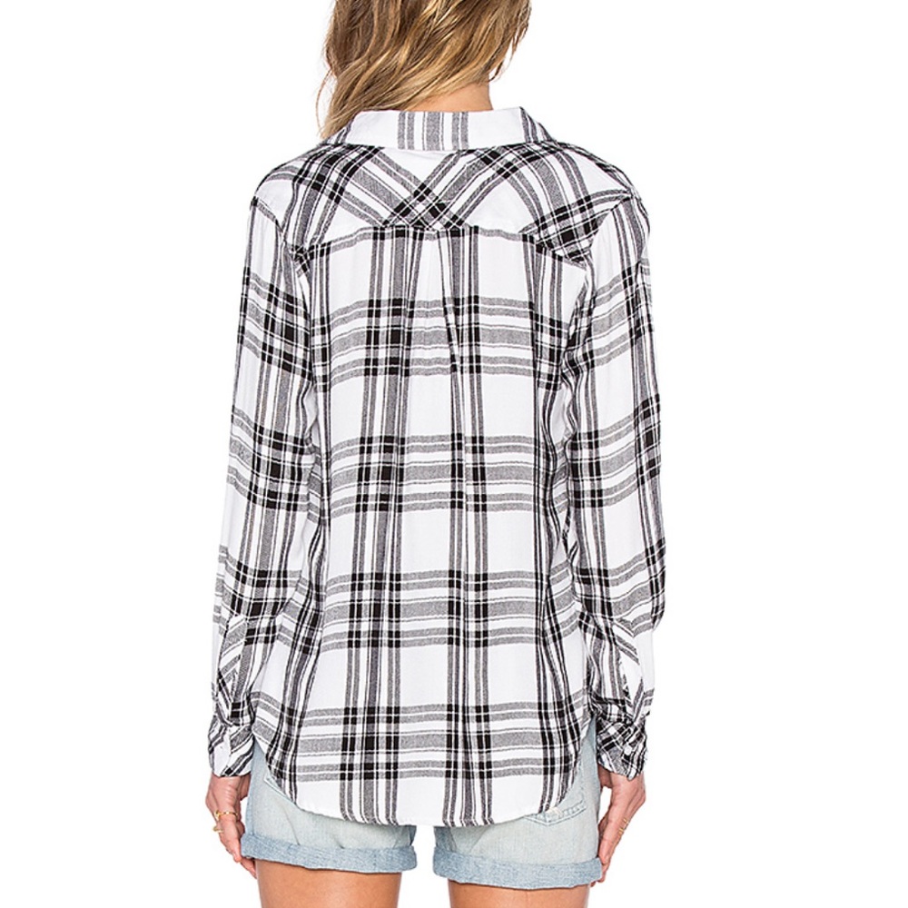 Rails Revolve Hunter White Ebony Flannel Shirt XS - Picture 3 of 8